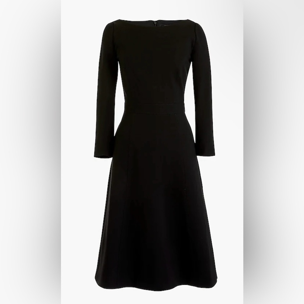 J. Crew Fit and flare sheath dress in stretch ponte